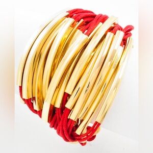 Red Leatherette Bracelet